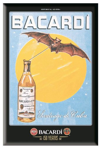 Bacardi Nostalgie Blechschild Fledermaus