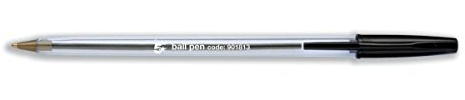 5 Star Clear Ball Pen Black