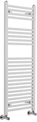 Warmehaus Straight Heated Towel Rail Radiator Rad 1500 x 500 White | Contemporary, Bathroom Ladder Towel Warmer, Durable Finish, Premium Mild Steel, Corrosion Resistance, Central Heating
