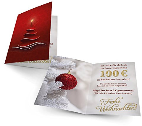 Lustige Weihnachtskarte Rubellose von Faules Einhorn©, auf hochwertigem 300g Papier inklusive Umschlagg