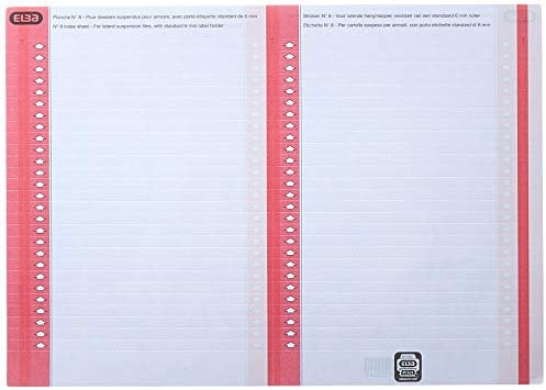Elba L'Oblique AZ Sachet de 10 planches d'étiquettes n°8 pour dossiers armoire Assortis
