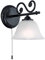EGLO Wandlampe Murcia, 1 flammige Wandleuchte Vintage, Rustikal, Wandleuchte innen, Stahl, Alabaster-Glas, Wohnzimmerlampe, Flurlampe Schwarz, Weiß, Lampe mit Zug-Schalter, E14 Fassung