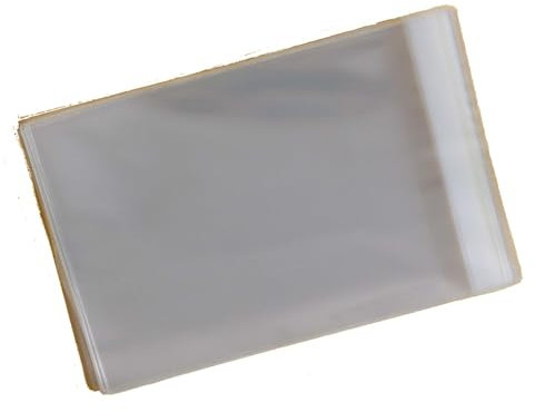 250 Stück - A4 - Klarsichtfolien selbstklebend - 220 mm x 297 mm Folientaschen + 30 mm Verschlussbereich - 40 Mikron