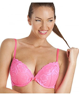 Camille Soutien-Gorge Super Boost rembourré - Push-up - Armatures - Rose Vif 90D