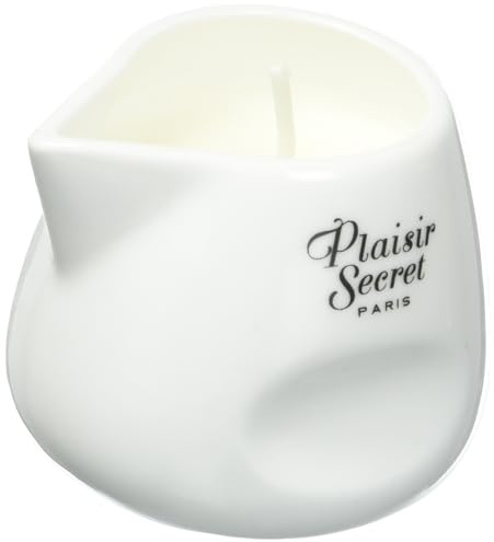 Plaisirs Secrets Bougie de Massage Gourmande Parfum Noix de Coco 80 ml, Blanc