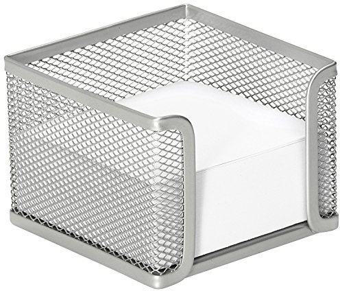 Osco MPH400-SLV Memoblockhalter aus silbernem Drahtgeflecht, 400 Blatt