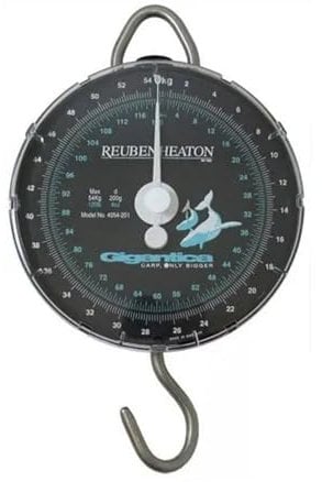 Korda Dial Scale Gigantica 120lb/4oz - High-Precision Carp Fishing Scales | Scratch-Resistant, Durable Polycarbonate | Stainless Steel Hook and Hanging Point