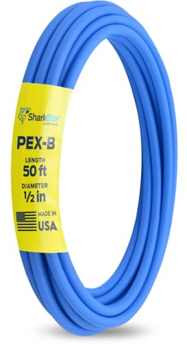 SharkBite U860B50, Blue PEX-B Pipe-Potable Water, 1/2 in