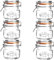 6 x Kilner Square 0.5 Litre Airtight Clip Top Preserve Jars 0025.510