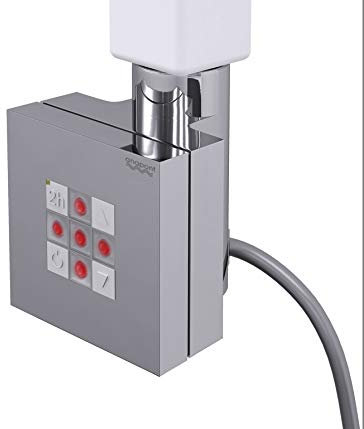 anapont Elemento riscaldante per radiatore, scaldasalviette e termosifone, scaldasalviette con termostato, regolatore elettronico della temperatura, telecomando (cromato 300 Watt, KTX-2)