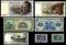 *** 5Pfg,10Pfg - 5,10,20,50,100 Deutsche Mark - 7 Geldscheine BDL 1948 - P11 - P17 - Reproduktion ***