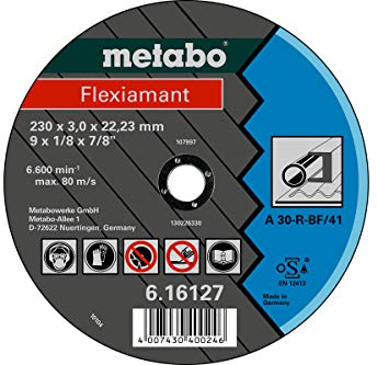 Metabo Flexiamant Trennscheibe 125 x 2,5 x 22,23 Stahl, gekröpfte Ausführung – 616310000 – Hohe Schnittleistung für eine präzise Metallbearbeitung – 25 Stück