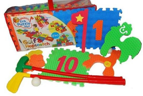 alles-meine.de GmbH Golf - Set - für Kinder & Erwachsene - incl. Golfschläger/Golfball - Puzzle Teppich/PUZZLETEPPICH SPIELTEPPICH PUZZLEMATTE MOOSGUMMI Minigolf Mini - Kinde..