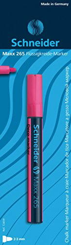 Schneider Maxx 265 Kreidestift (2-3 mm Strichstärke, feucht abwischbar, wasserbasiert, geruchsneutral) rosa