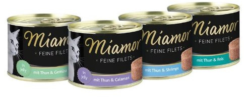 Miamor Feine Filets 185g Thunfisch & Shrimps