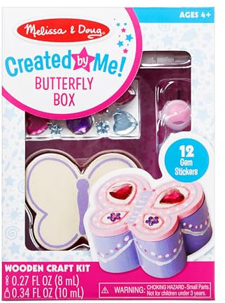 Melissa & Doug Decorate-Your-Own Wooden Chest-Butterfly