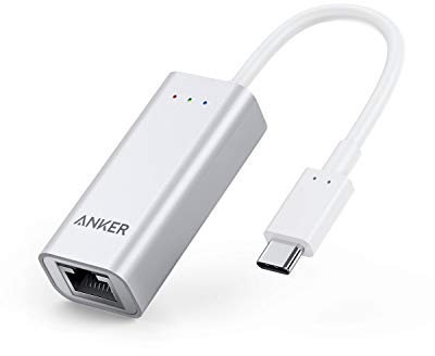 Anker USB-C Unibody Aluminum Portable 1-Gigabit Ethernet Port Network Adapter, 10/100 / 1000 Mbps Compatible, for MacBook Pro 2016, XPS, ChromeBook Pixel and More