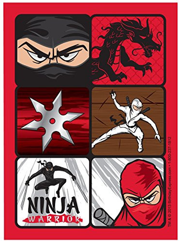 Ninja Warrior Party Supplies - Sticker Sheets (4)