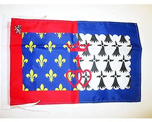 AZ FLAG Pays de la Loire Flag 45x30 cm 100D Polyester Cords | Indoor and outdoor use French region of Pays de la Loire 12x18 in decorative flag double stitched seams and reinforced edges