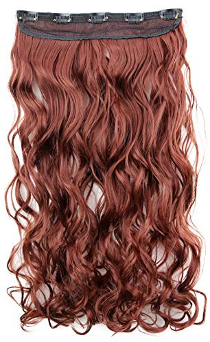 CAISHA 55cm 1 Teilig CLIP IN EXTENSIONS Sophia Haarteil Gewellt Rotbraun C69-1