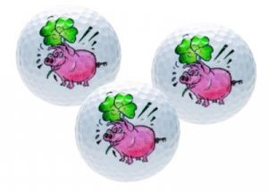 Unbekannt Golfballset Glücksschwein, Golfball, Golfbälle und Motivbälle mit Ferkel