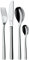 WMF Palermo Edelstahl Besteck Set 6 Personen, Essbesteck Set 24 teilig, Monobloc-Messer, Cromargan Edelstahl poliert, glänzend, spülmaschinenfest