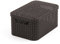 CURVER 205839 - Cesta con Tapa con Efecto Mimbre (tamaño pequeño, Polipropileno), Color Negro