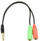 AKORD PC Headset to Smartphone Adapter Dual 3.5 mm Male to Female Splitter Cable