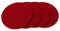 filzbrand Filz Untersetzer rund für Gläser, Filzuntersetzer 4 Stück (4er Set), Ø 10 cm in Karminrot, 3 mm dick, Glasuntersetzer, Getränkeuntersetzer aus Designfilz 100% Wolle – Made in Germany
