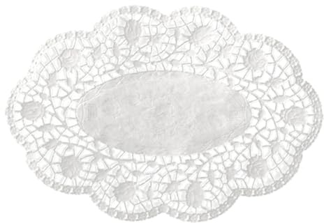 PAPSTAR 1 Karton = 10x500 Mokkadeckchen oval 18 cm x 13 cm Weiss 12287