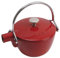 STAUB Teekanne/Wasserkessel, rund, 16,5 cm, 1,1 L, für alle Herdarten, Kirschrot