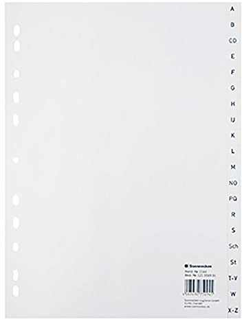Soennecken Register 1544 DIN A4 A-Z volle Höhe PP weiß