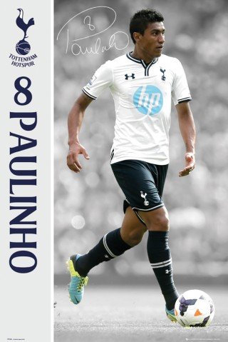 Fußball Poster Tottenham Hotspur, Paulinho 13/14 Plakat | Bild 91x61 cm