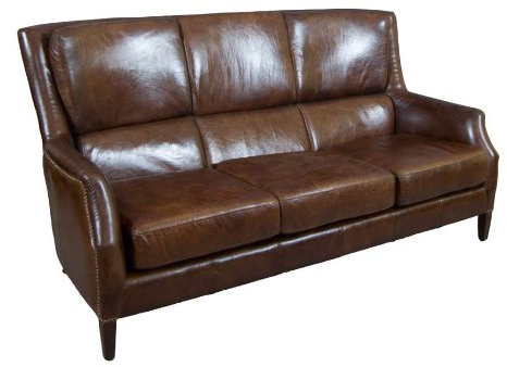 Echtleder Sofa Lewes Vintage Cigar (Dunkelbraun) Dreisitzer Ledersofa 3-Sitzer Leder
