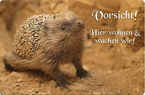 Nanyuk +++ Igel - Metall Warnschild Schild TÜRSCHILD Sign - IGL 01