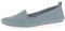 Andrea Conti Damen Mokassin Leder Slipper Ballerina Eyecatcher bequem 0027449, Größe:38 EU, Farbe:Blau