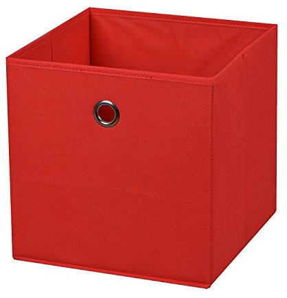 2 Stück Faltbox Rot 28 x 28 x 28 cm Aufbewahrungsbox faltbar