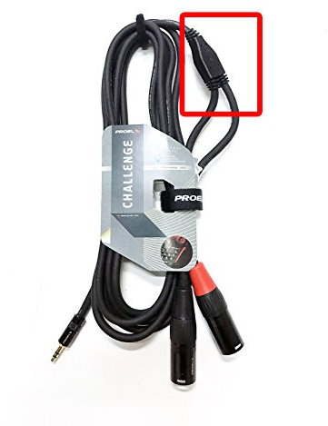 Proel CHLP320LU3 - Cavo audio professionale a Y con connessioni spina mini-jack Stereo/Cannon XLR 3P Maschio, Nero (3mt)