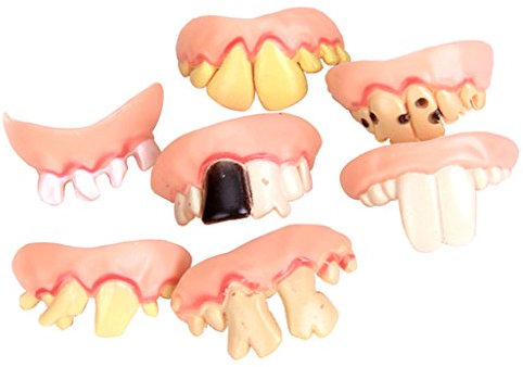 MagiDeal 5 Pièces Dents Humour Drôle, Accessoire de Déguisement pour Jeu de Rôle, Fête Costumée d'halloween, Soirée