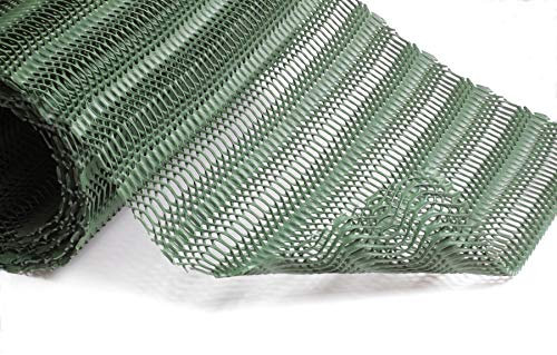 TERRAM GrassProtecta® Premium: Rasenschutzgitter aus Kunststoff, befahrbar, grün, 2kg/m², 1m x 10m plus 50 Befestigungshaken aus Stahl zum Paketpreis