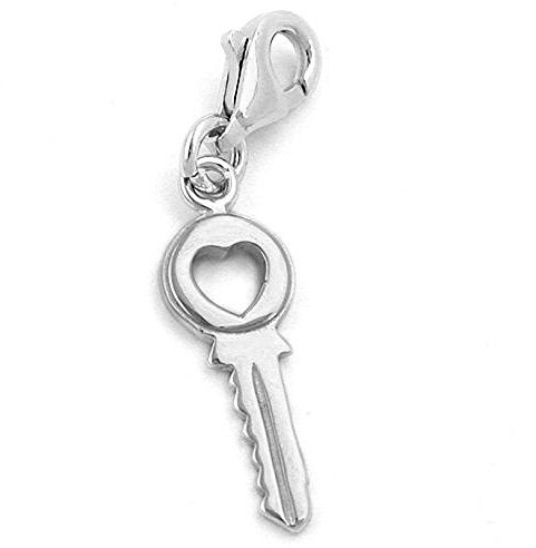 Kettenanhänger Anhänger Charm Schlüssel aus 925 Silber 20.5 x 7 mm inkl. kleiner Schmuckbox