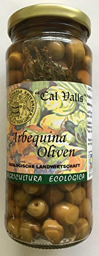 Arbequina Oliven, Bio, 200g im Glas