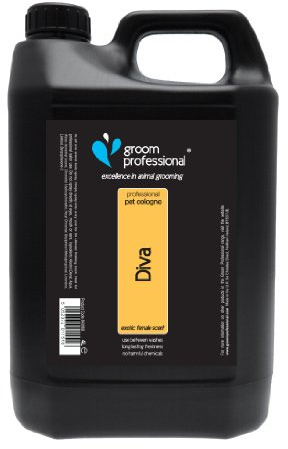 GROOM PROFESSIONAL Diva Haustier-Parfüm, Exzellenz in der Tierpflege, Hundeparfüm mit schönem weiblichen Duft, Ideal für die Verwendung zwischen den Waschgängen, hergestellt in Großbritannien, 4 Litre