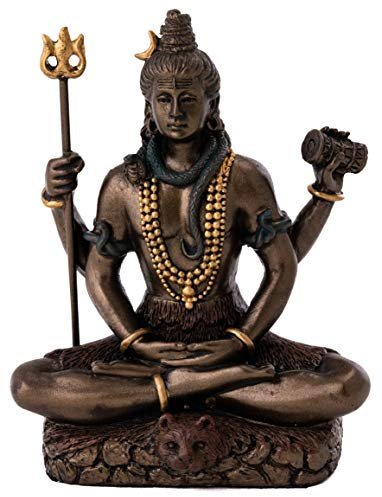 8,3 cm Lord Shiva in Lotus-Pose – Hindu Gott und Zerstörer des Bösen