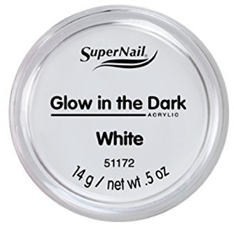 SuperNail Acrylic Powder - Glow in the Dark - White - 14g