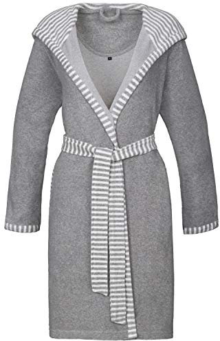 Vossen Damen Bademantel Juno grau meliert L