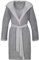 Vossen Damen Juno Bademantel, Grau (grau meliert 738), 44 (Herstellergröße: 44/46 L)