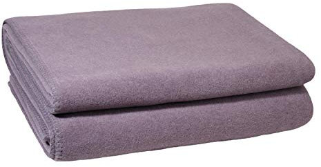 Soft-Fleece-Decke – Polarfleece-Decke mit Häkelstich – flauschige Kuscheldecke – 160x200 cm – 435 misty rose – von ’zoeppritz since 1828’