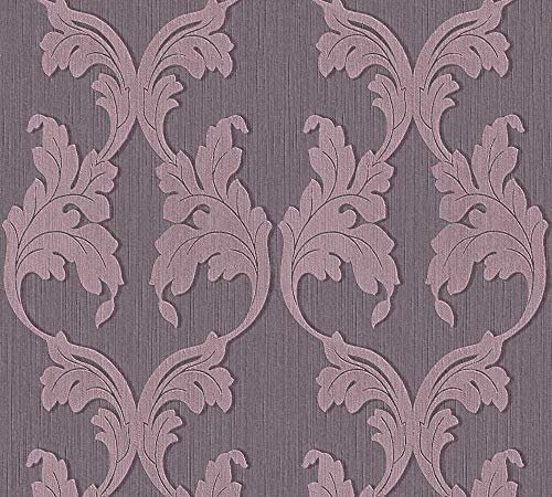 Architects Paper Textiltapete Tessuto Tapete mit Ornamenten barock 10,05 m x 0,53 m lila Made in Germany 956285 95628-5