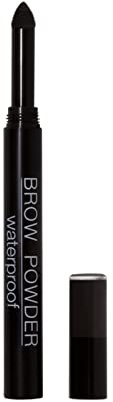 Nouba Waterproof Black Brow Powder Pencil - Long Lasting Eyebrow Definer Makeup Filler Compact Pomade Stick Eye Shadow For Tinting, Sculpting, Contouring, Full, Defined, Buildable Eyebrows (Color 4)